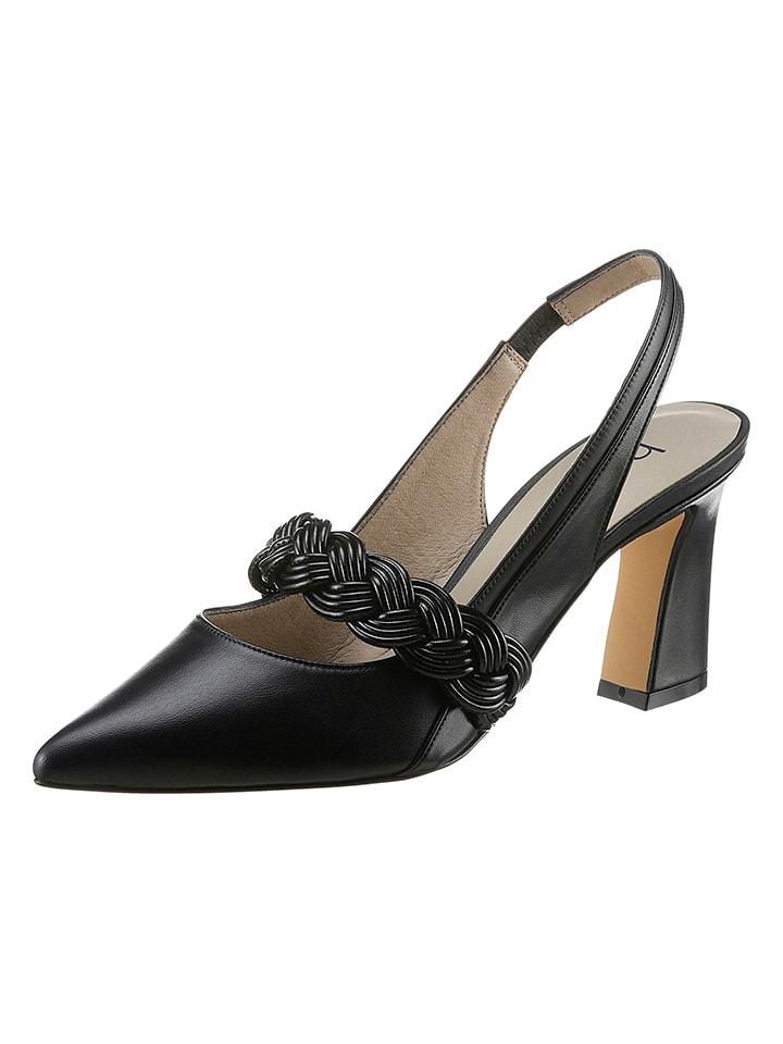 Zwarte pumps met riempje top