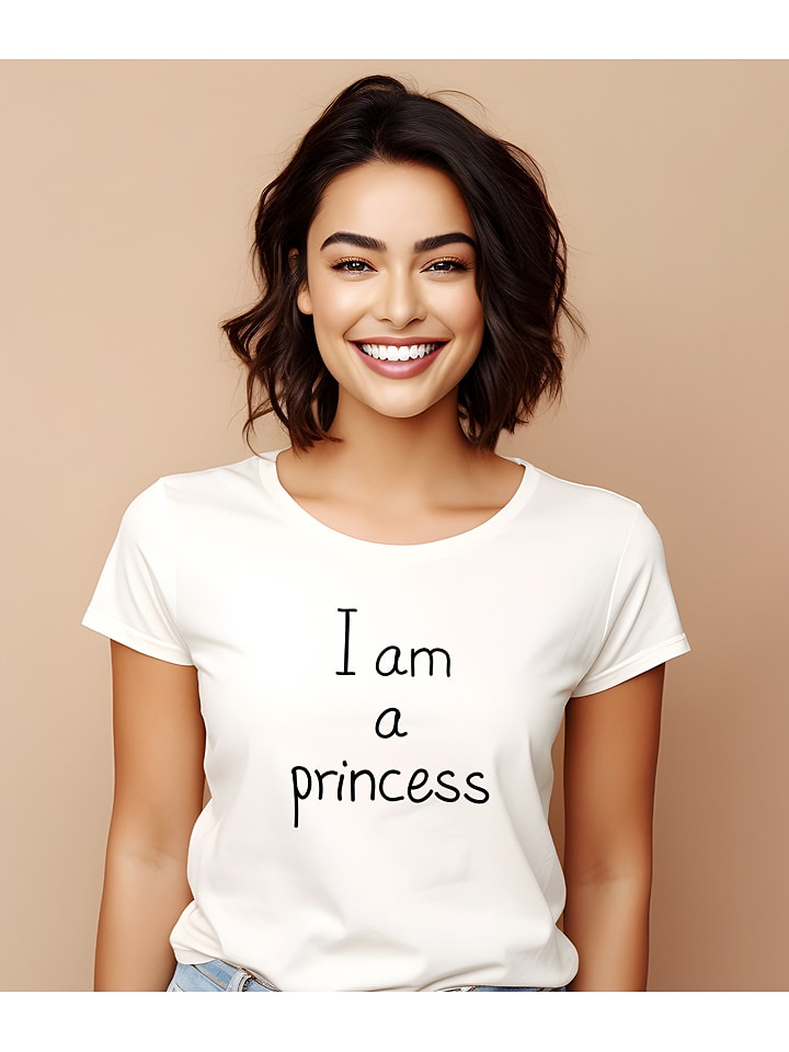 Koszulka "I am a princess" w kolorze białym