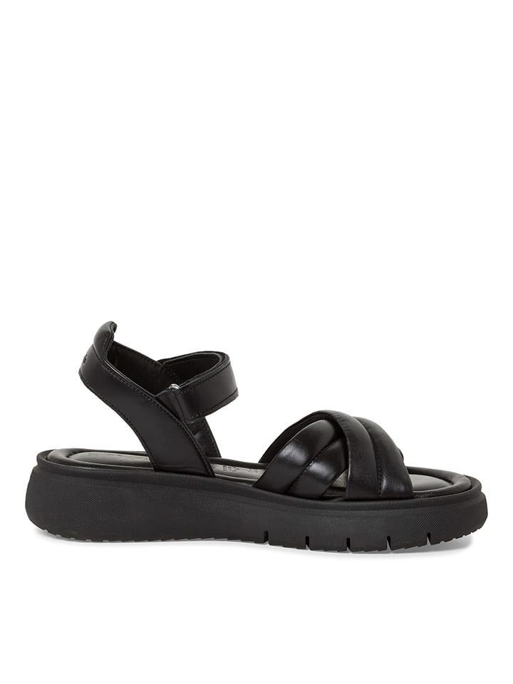Leder-Sandalen in Schwarz