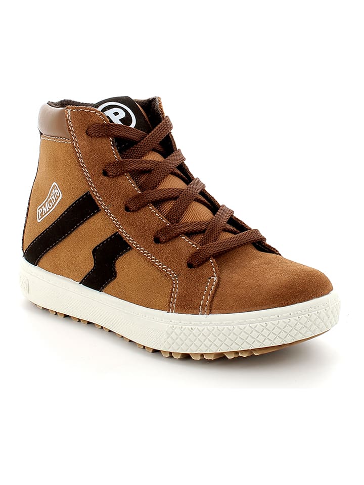 Leren sneakers lichtbruin