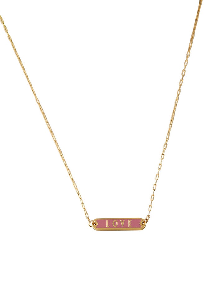 Vergulde ketting "Love" - (L)45 cm