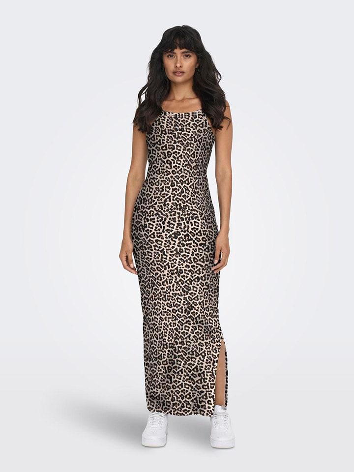 ONLY Jurk beige bruin zwart goedkoop kopen limango