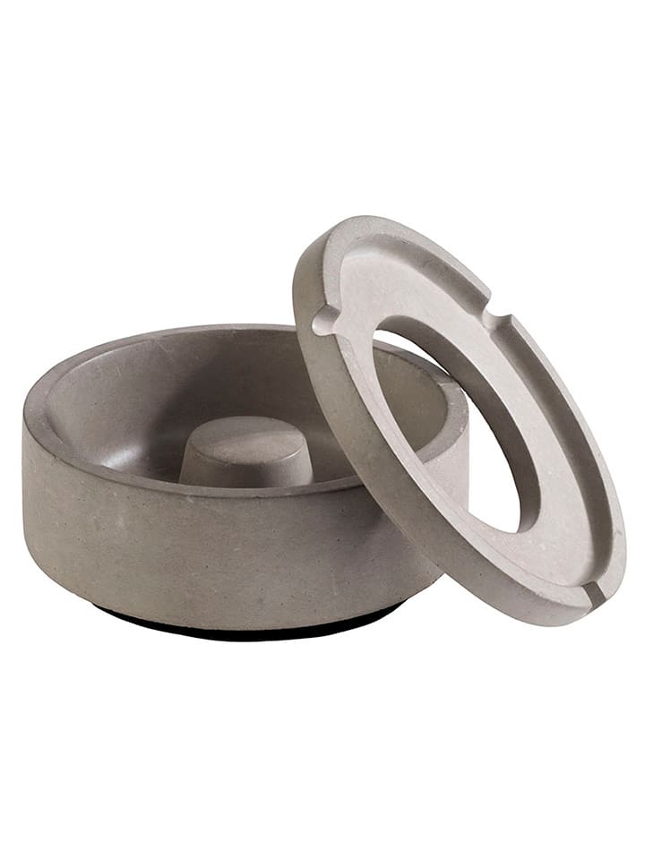 Windaschenbecher "Element" in Grau - (H)5 x Ø 10,5 cm
