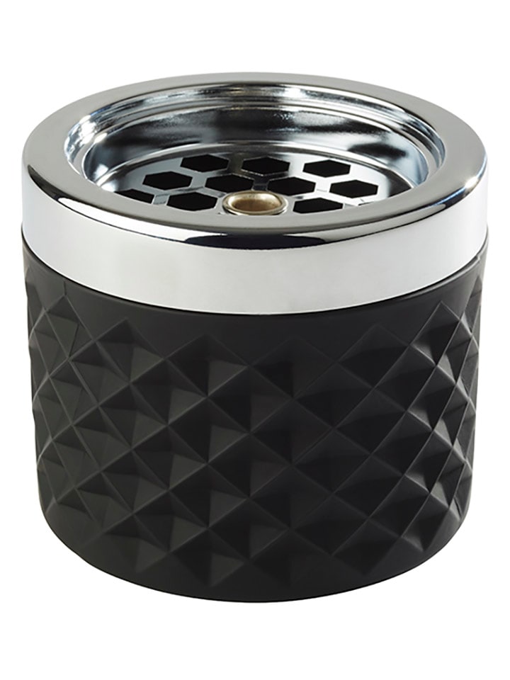 Windaschenbecher in Schwarz - (H)8 x Ø 9,5 cm