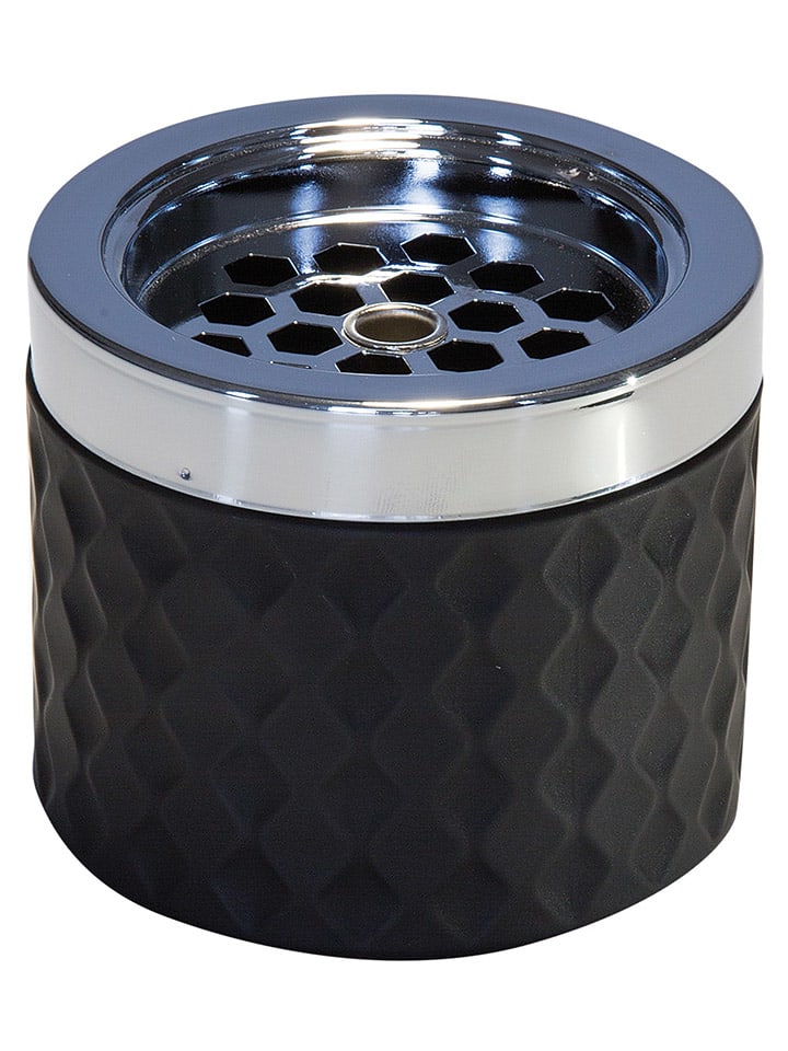 Windaschenbecher in Schwarz - (H)8 x Ø 9,5 cm