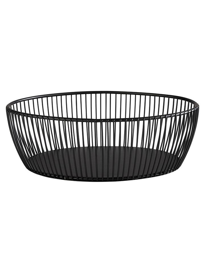 Korb "Svart" in Schwarz - (B)24 x (H)19 x (T)8 cm