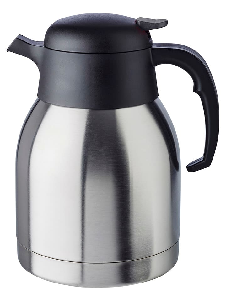 Isolierkanne "Classic" in Silber/ Schwarz - 1,5 l