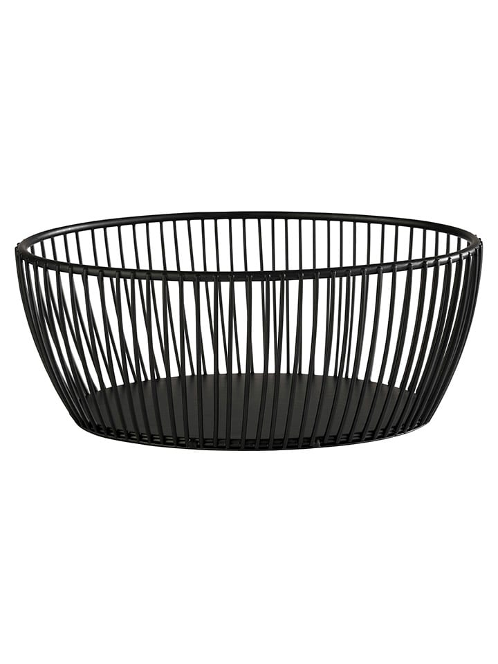 Korb "Svart" in Schwarz - (B)20 x (H)15 x (T)8 cm