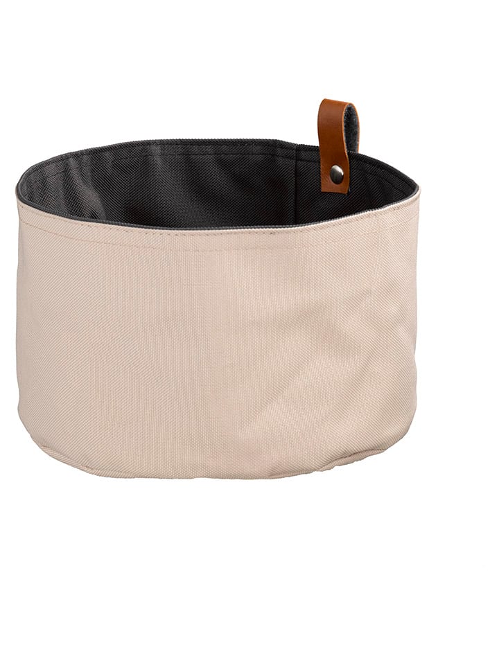 Brotkorb in Creme/ Schwarz - (H)13,5 x Ø 20 cm