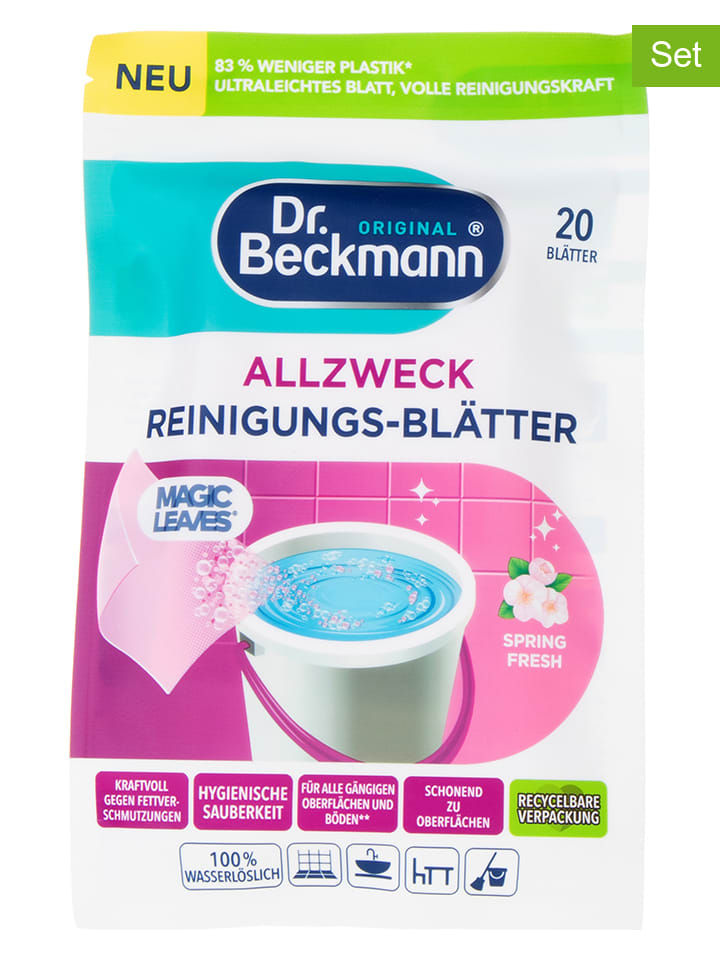 6er-Set: Allzweck-Reinigungsblätter "Spring Fresh", je 20 Stück
