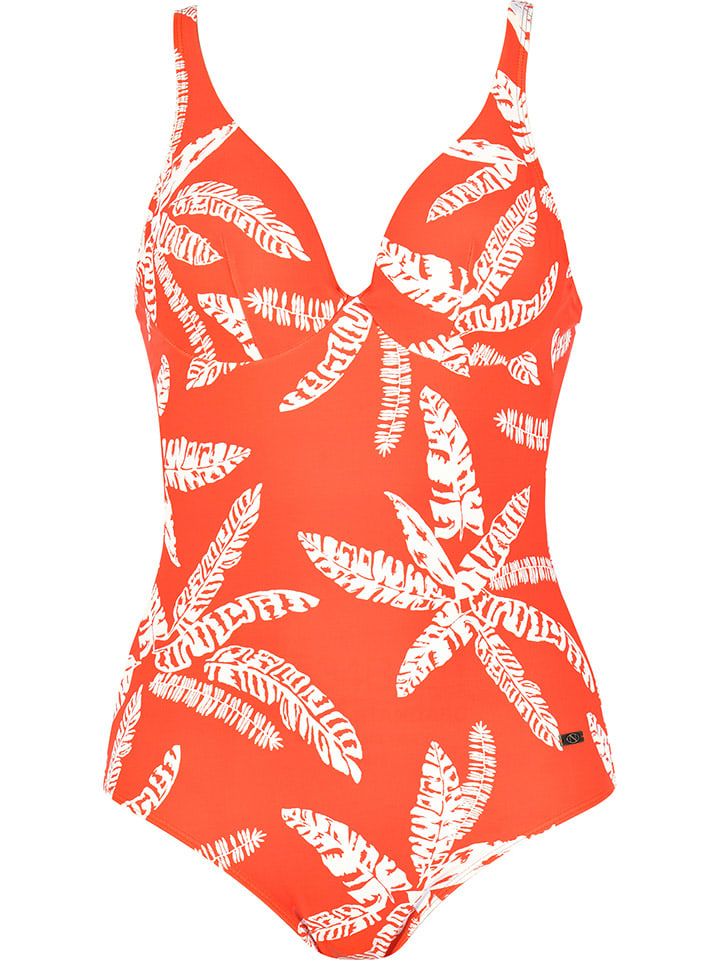 Badpak oranje/crème