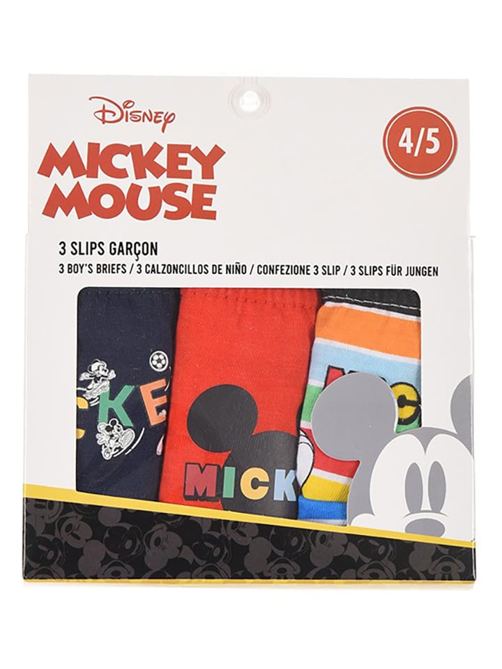 Disney Mickey Mouse 3 delige set slips Mickey zwart rood meerkleurig goedkoop kopen limango