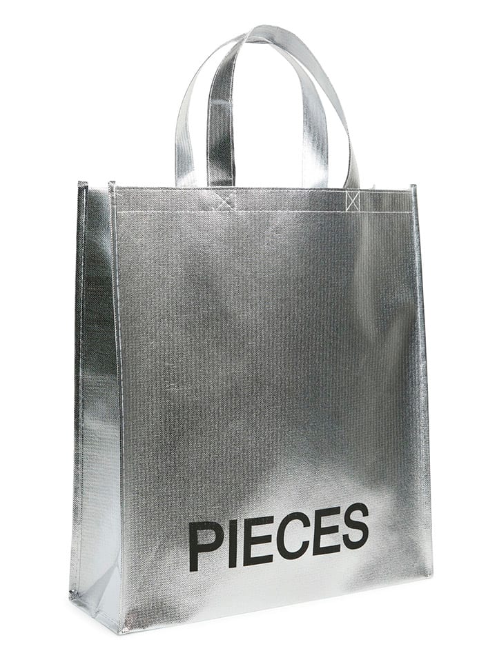 Pieces Handtas zilverkleurig goedkoop kopen limango