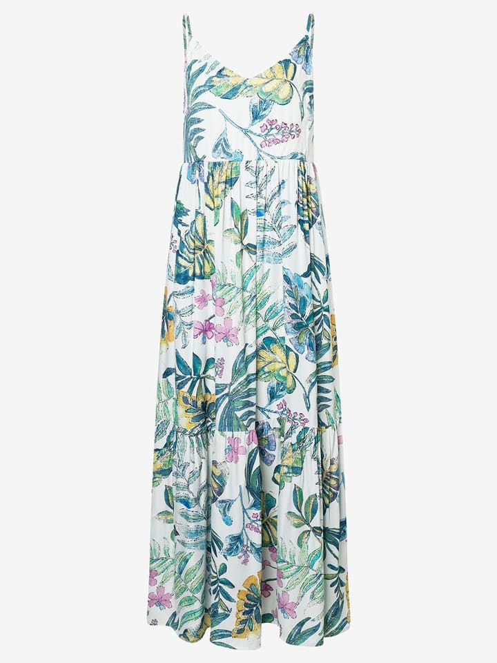 Kleid in Weiß/ Blau