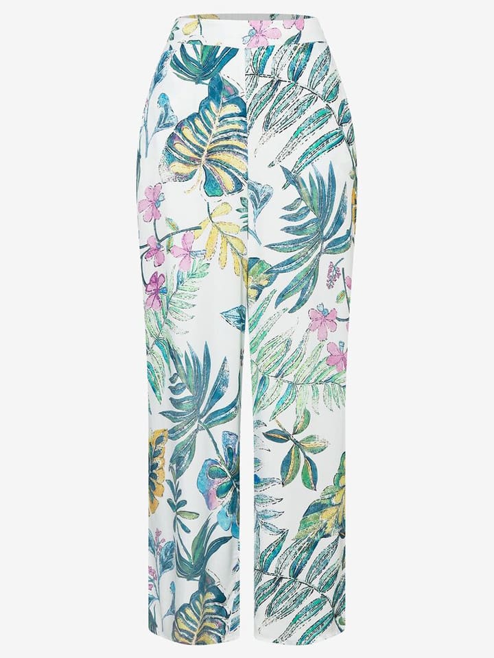 Broek wit/blauw