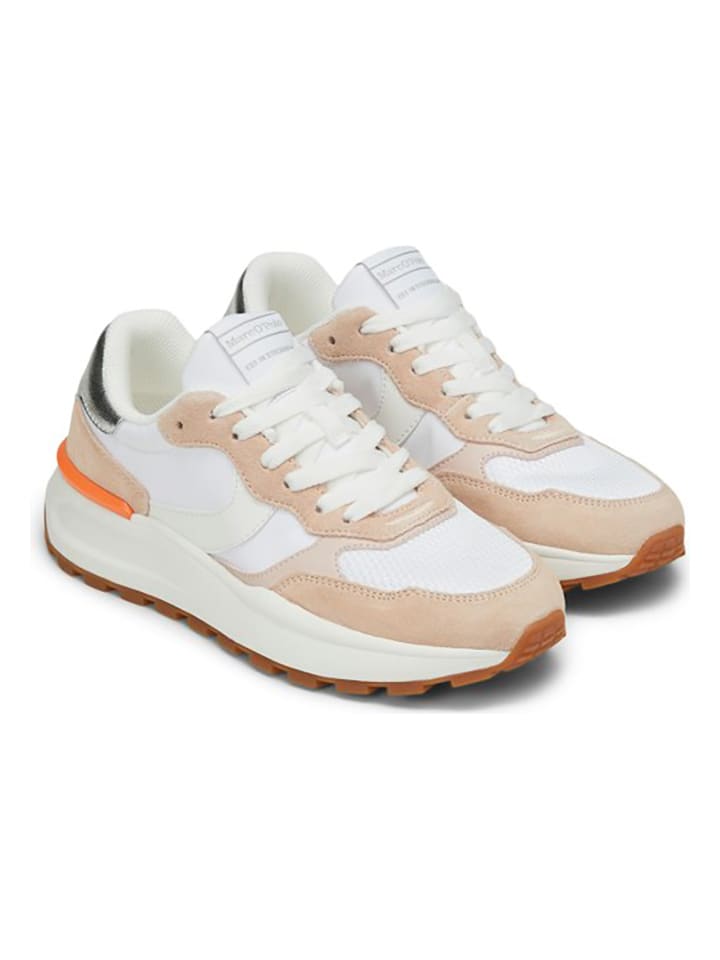 Marc O Polo Shoes Leren sneakers creme oranje goedkoop kopen limango