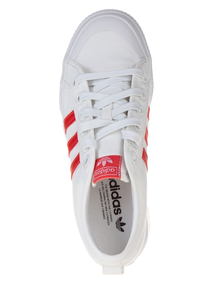 Sneakers Nizza Platform in WeiB Rot