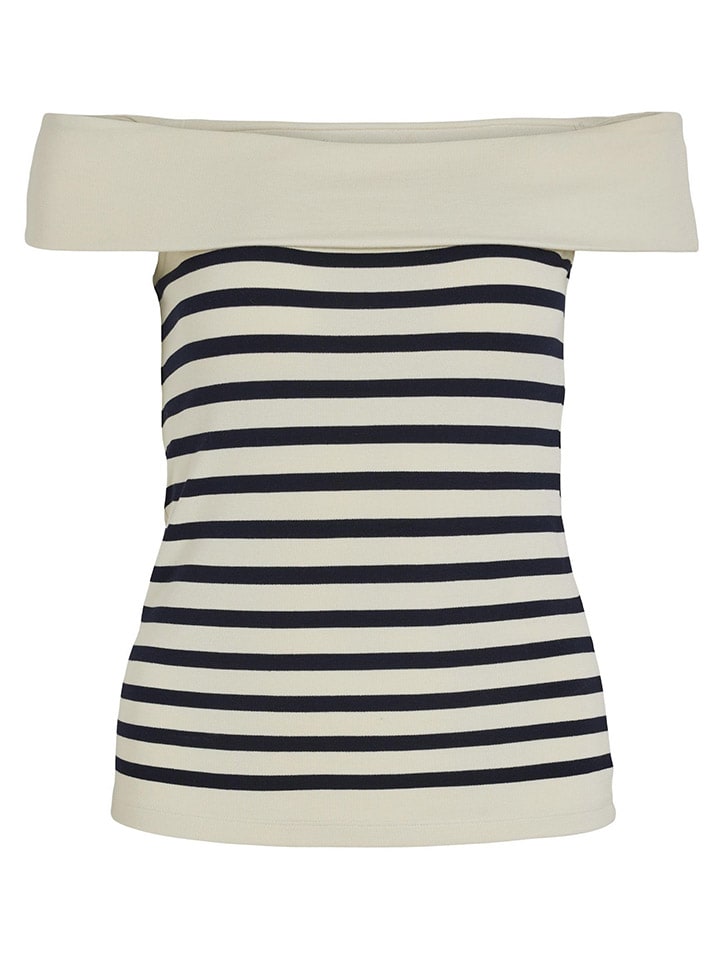Top beige/zwart