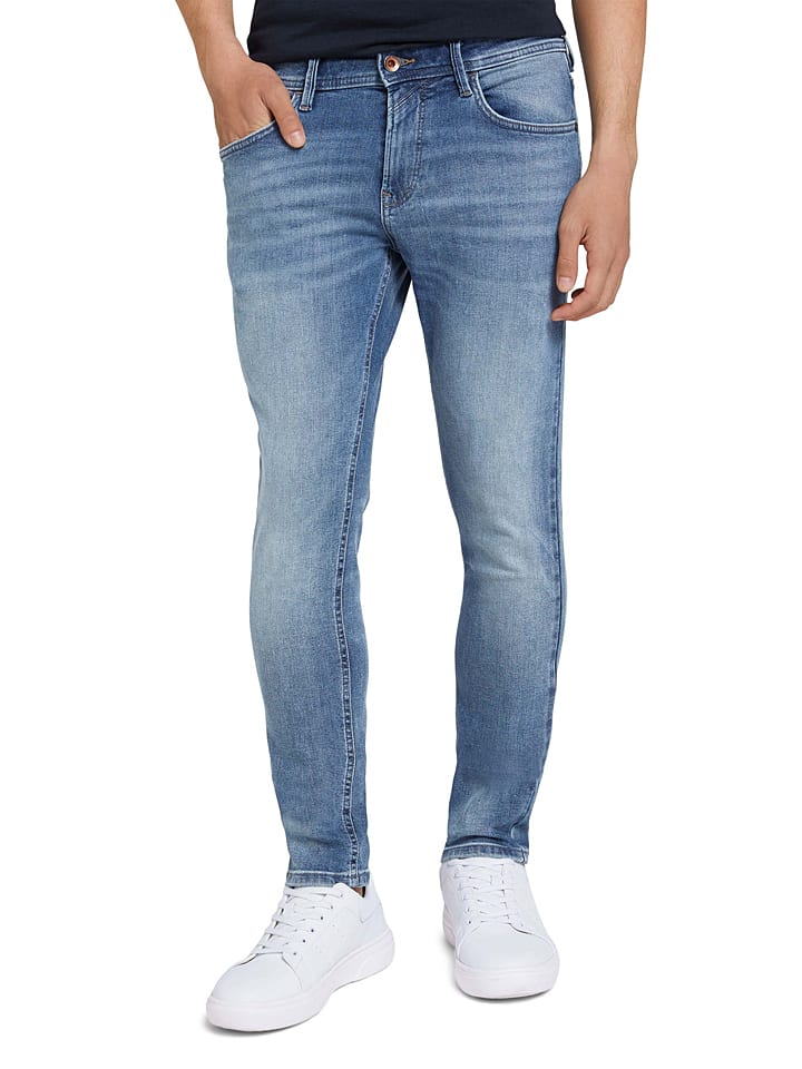 Dżinsy - Skinny fit - w kolorze niebieskim