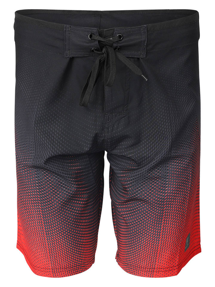 Badeshorts "Paitor" in Rot/ Schwarz