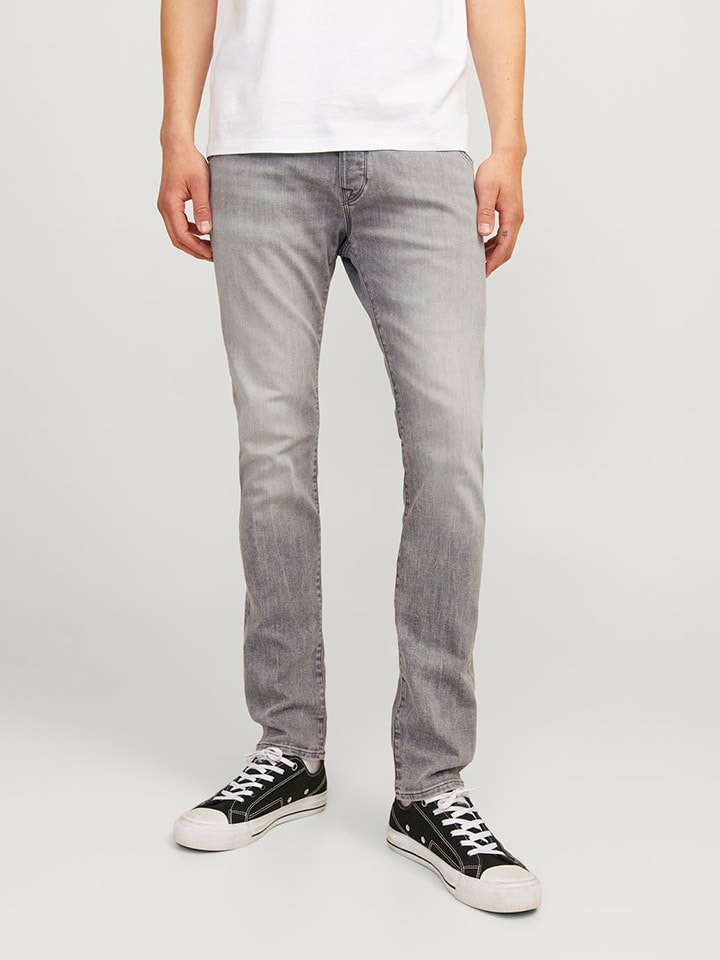Dżinsy - Skinny fit - w kolorze szarym