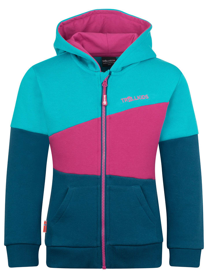 Bluza "Alesund" w kolorze turkusowo-różowo-niebieskim