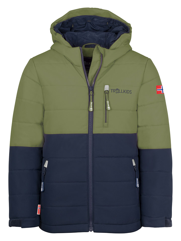 Kurtka narciarska "Hemsedal" w kolorze granatowo-oliwkowym
