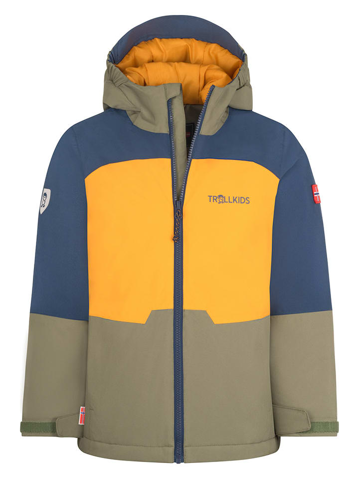 Funktionsjacke "Hardanger" in Gelb/ Khaki/ Blau