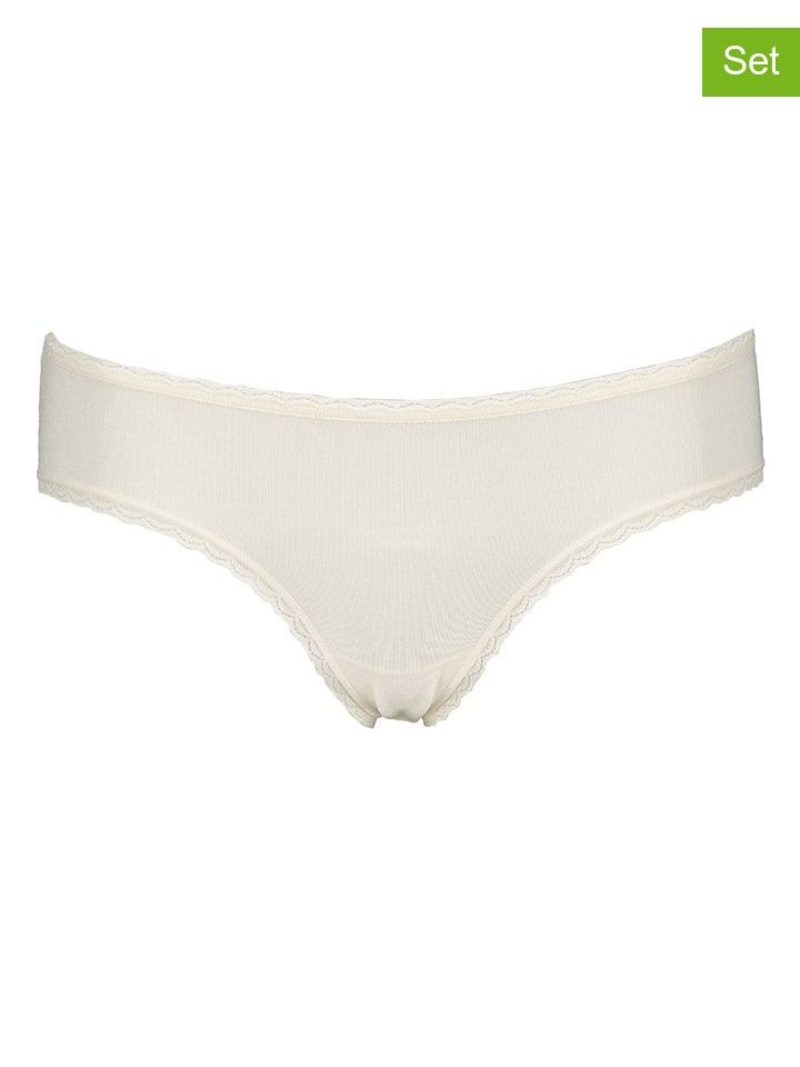 2er-Set: Slips in Creme