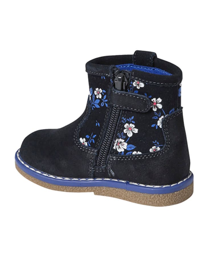Leren boots donkerblauw