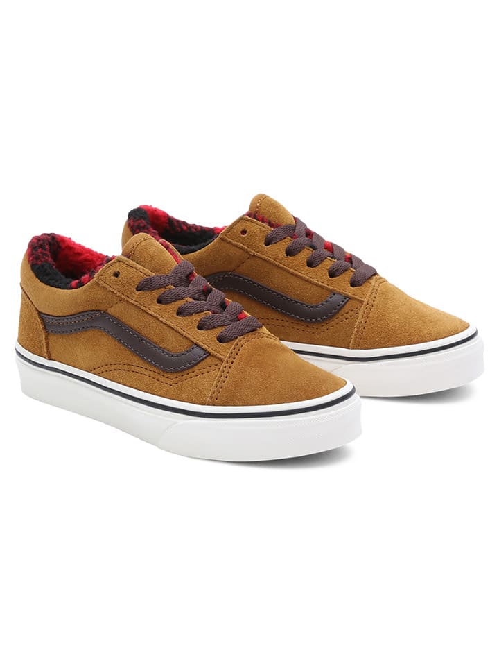 Vans Leren sneakers Old Skool lichtbruin goedkoop kopen limango