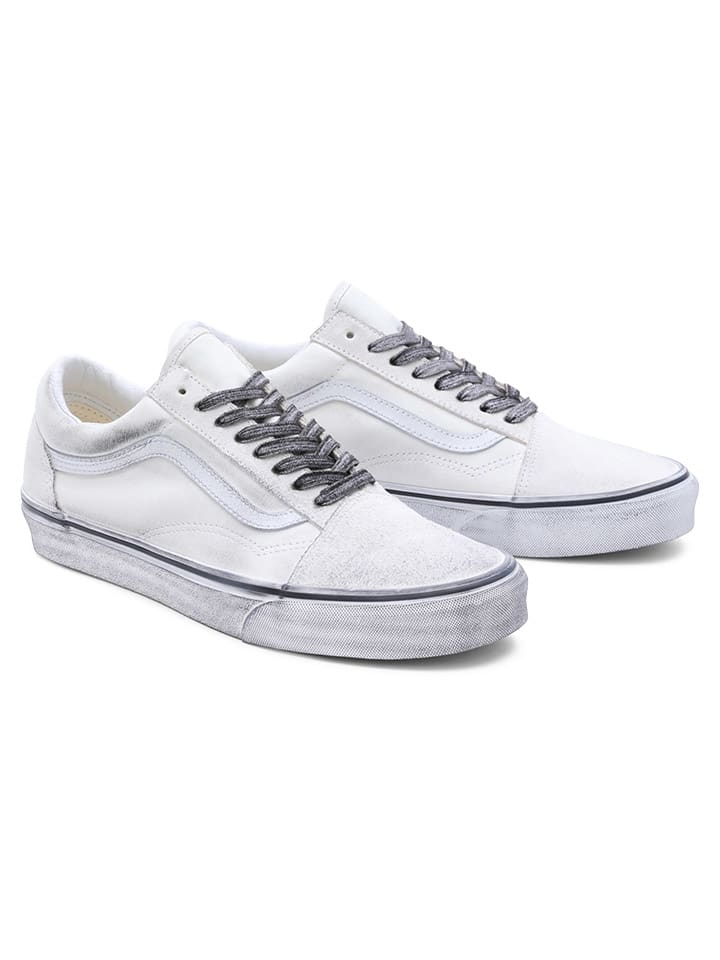 Vans Leder Sneakers Old Skool in WeiB Schwarz gunstig kaufen limango