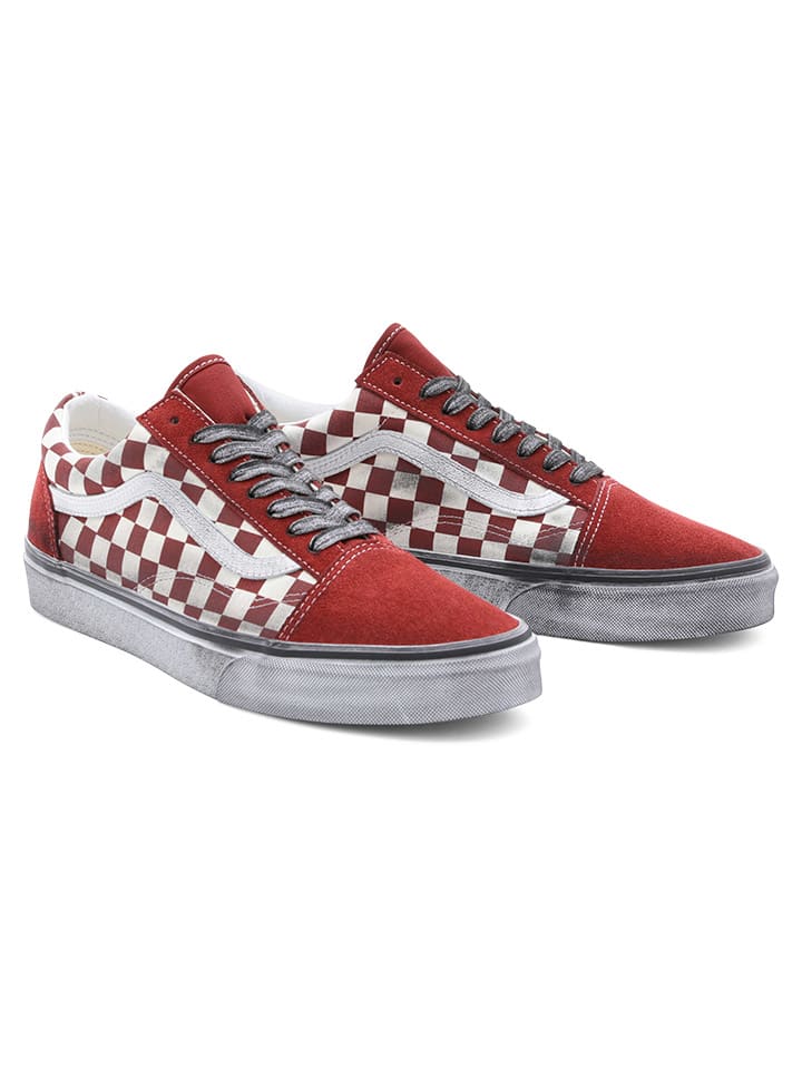 Vans Leren sneakers Old Skool rood meerkleurig goedkoop kopen limango