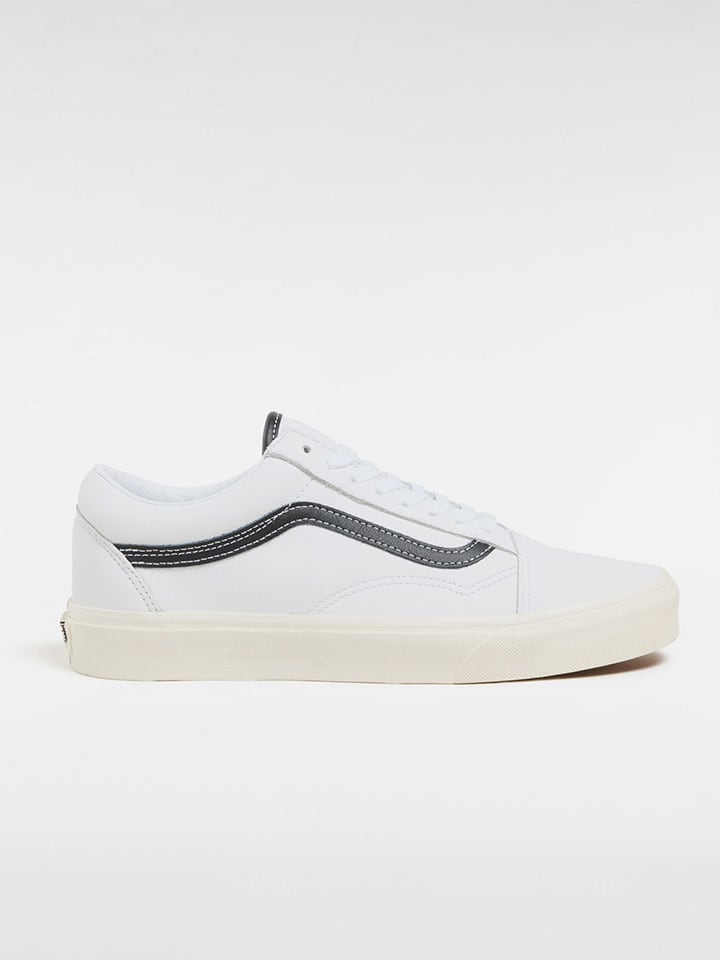 Vans Leder Sneakers Old Skool in WeiB Schwarz gunstig kaufen limango