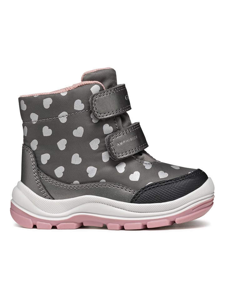 Boots "Flanfil" in Grau/ Rosa