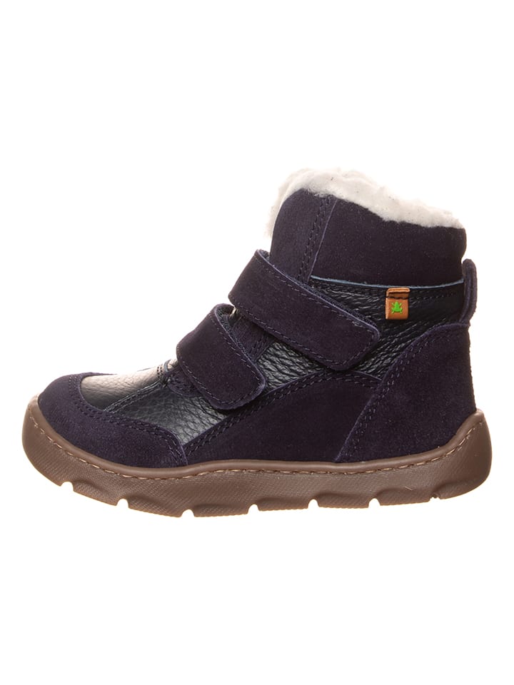 Leder-Barfuß-Boots in Dunkelblau
