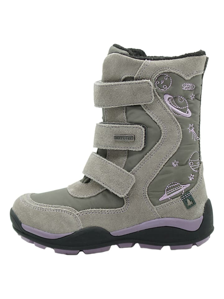 Leren boots kaki