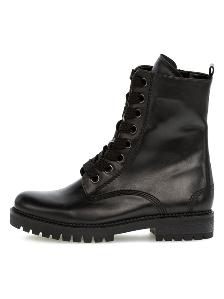 Leder-Boots in Schwarz