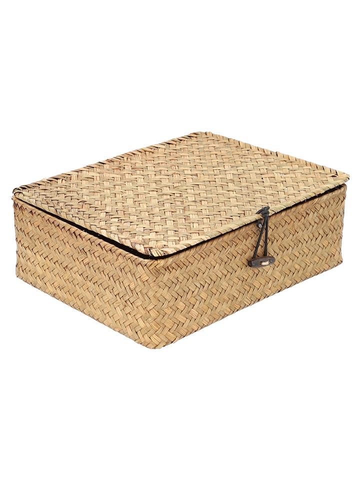 Kiste "Talulah" in Beige - (B)25 x (H)8 x (T)20 cm