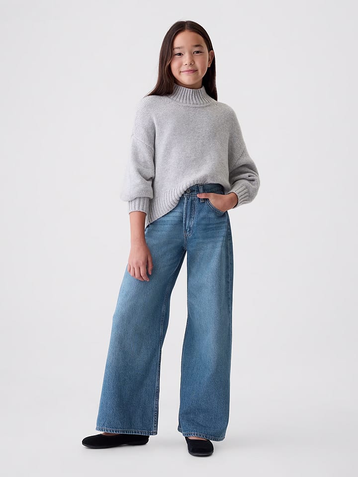 Spijkerbroek - wide leg - blauw