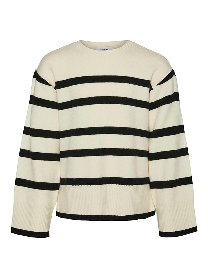 Sweter w kolorze kremowo-czarnym