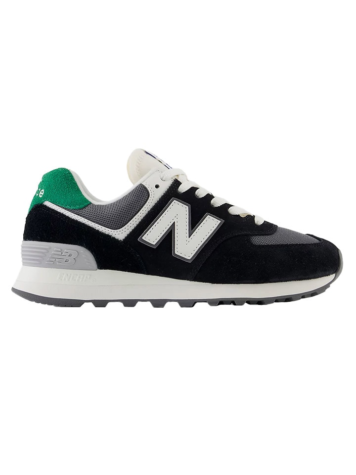 Black and green new balance 574 discount