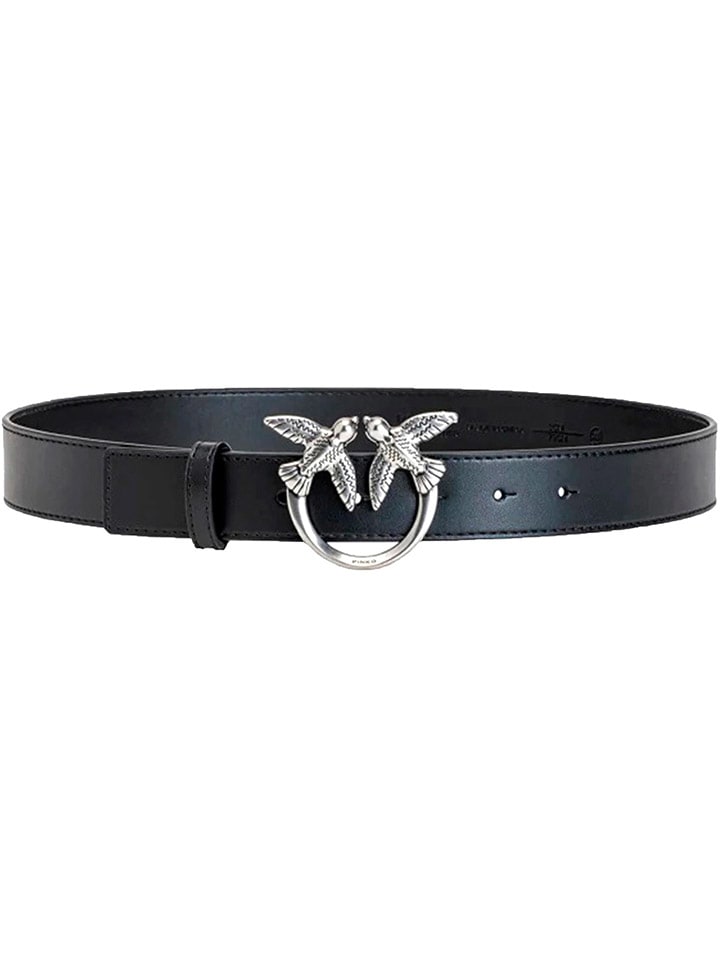 Leder-Gürtel in Schwarz