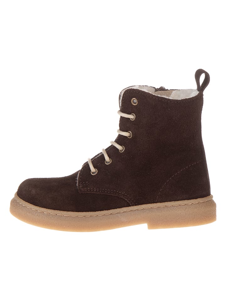 Leder-Winterboots in Braun