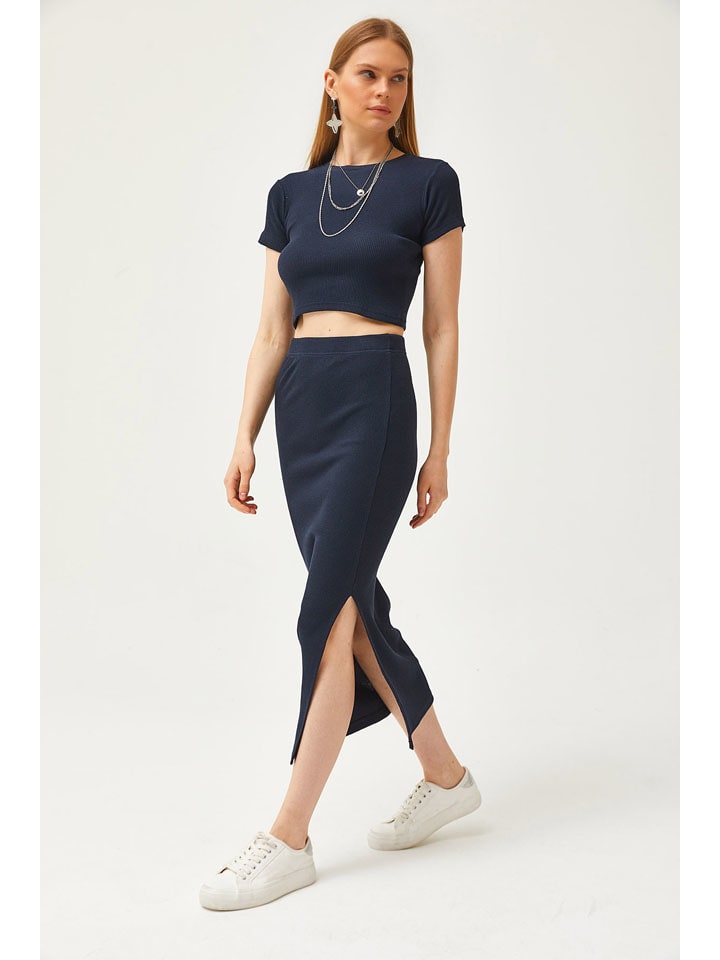 2-delige outfit donkerblauw
