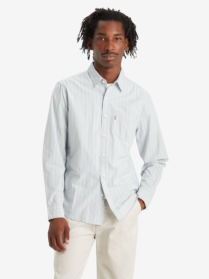 Levi s Blouse lichtblauw wit goedkoop kopen limango