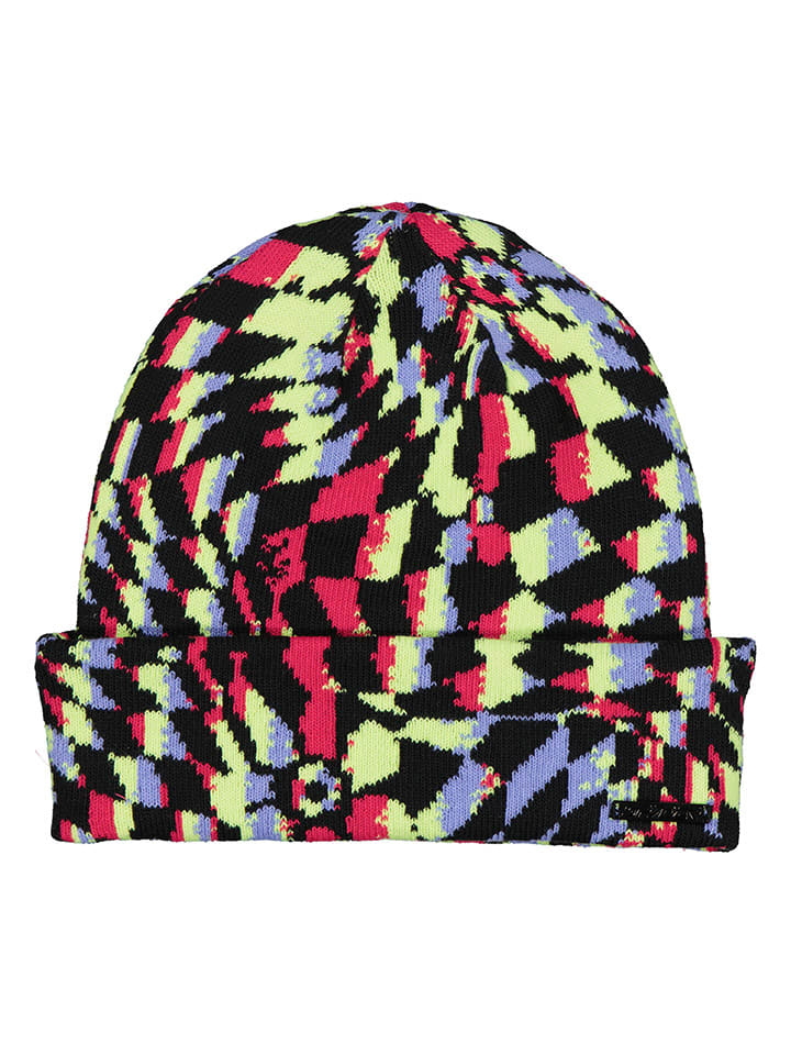 Czapka beanie "Check Floral" ze wzorem