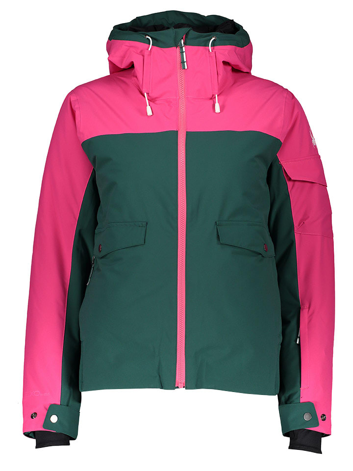 Ski-/ Snowboardjacke "Optimist" in Pink/ Grün