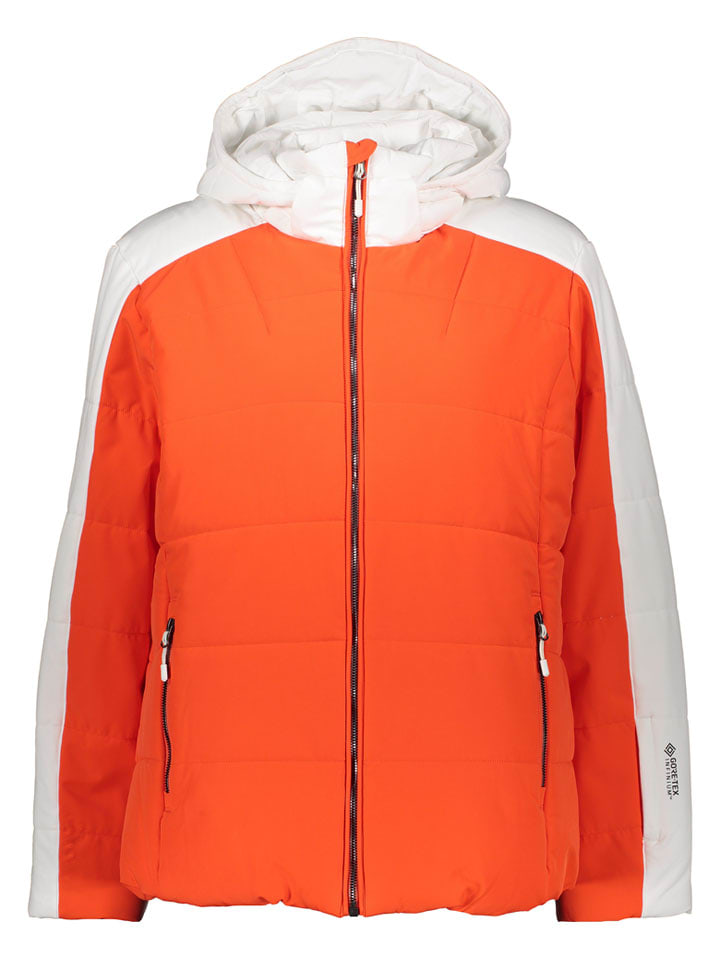 Ski-/ Snowboardjacke in Weiß/ Orange