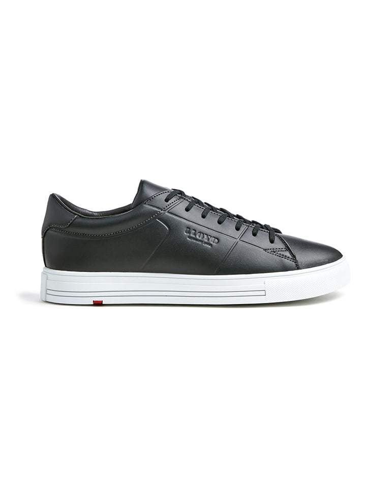 Leder-Sneakers "Enrico" in Schwarz
